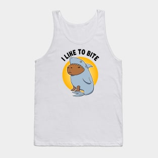 I like to bite Capybara Shark Tank Top